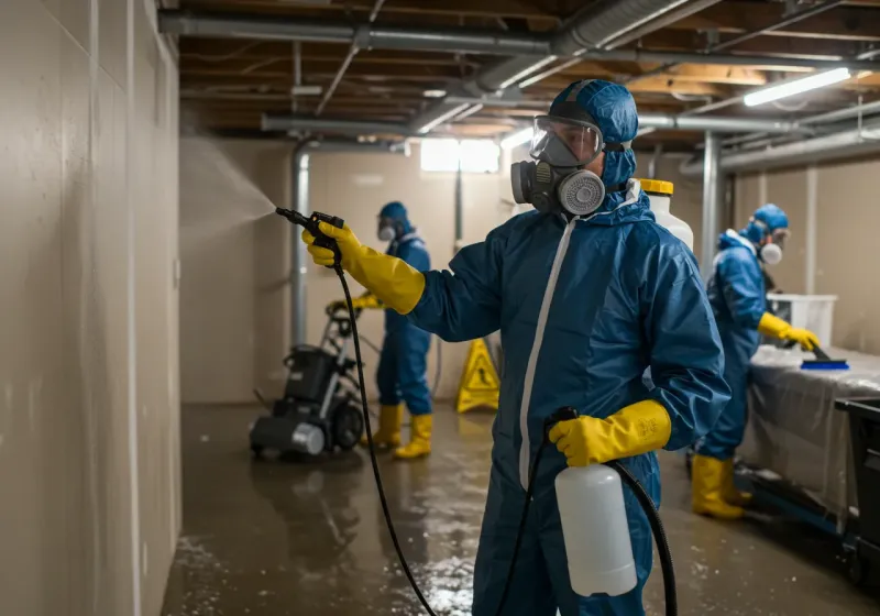 Basement Sanitization and Antimicrobial Treatment process in Alexandria Bay, NY