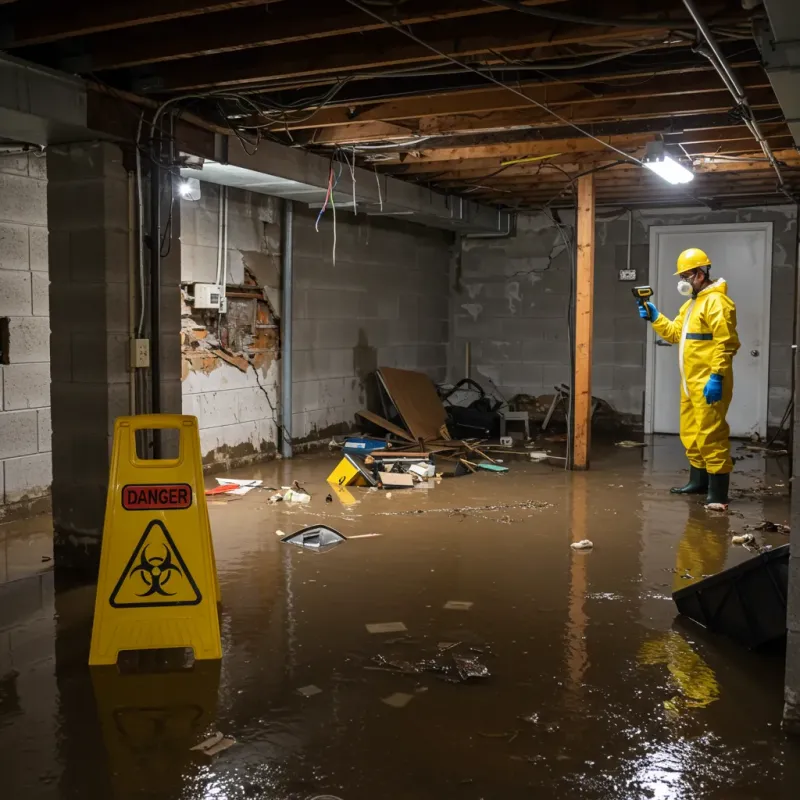 Flooded Basement Electrical Hazard in Alexandria Bay, NY Property