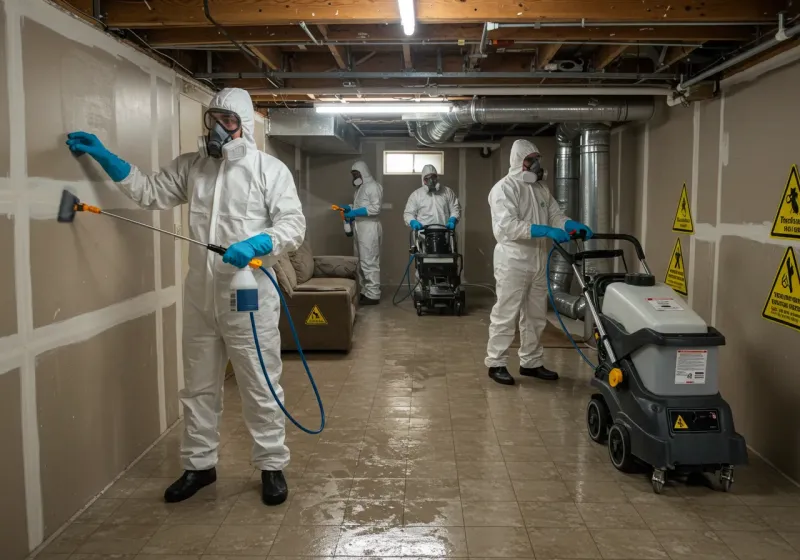 Basement Moisture Removal and Structural Drying process in Alexandria Bay, NY